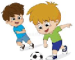 I played soccer with my friends.