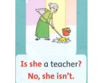 IS SHE A TEACHER? -- NO, SHE ISN