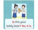 IS  THIS  YOUR  TEDDY  BEAR?  - YES,  IT IS.
