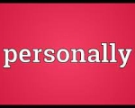 PERSONALLY