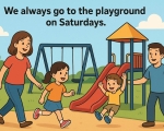 We always go to the playground on Saturdays.