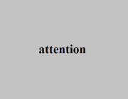 ATTENTION (N)