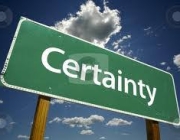 CERTAINTY