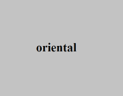 ORIENTAL (ADJ)