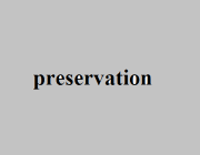 PRESERVATION (N)